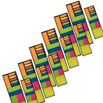 12 Conjuntos Blocos Sticky Notes Diversas Formas Coloridas Blocos de Notas Adesivas