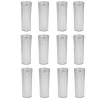 12 Copo 350ml Long Drink Diamante Crystal Em Acrílico N717 - Niquelart 12 Copo 350ml Long Drink Diamante Crystal Em Acrílico N717 - Niquelart