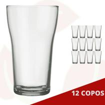 12 Copo de Vidro Boteco 200ML Transparente Nadir Cerveja Chopp