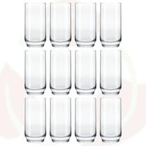 12 Copo de Vidro Lights 410ML Transparente Long Drink Suco