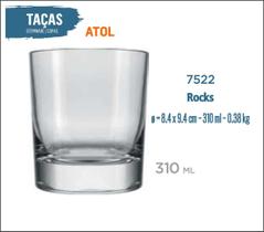 12 Copos Atol 310ml - Whisky