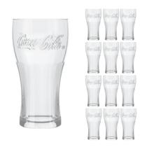 12 Copos de Vidro 470ml Contour Coca Cola Cristal Luxo Nadir