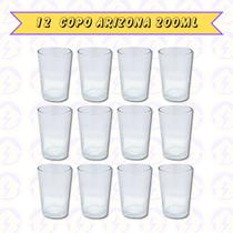 12 Copos de Vidro Arizona 200ML Transparentes e Resistentes