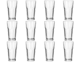 12 Copos para Água e Suco Alto Canelado Gibraltar LotusGlass 285ml