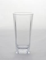 12 copos quadrados longo em acrílico cristal 360ml