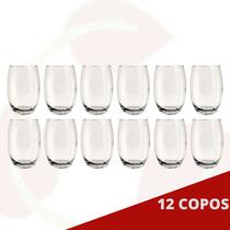 12 Copos Redondo Vidro Transparente California Mesa 450ml