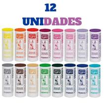 12 Corante para Tingir Tecidos Roupa Tupy 45g Diversas Cores