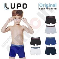 12 cuecas lupo boxer infantil confort cotton algodão 141