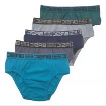 12 cuecas slip adulto masculina tradicional de algodão