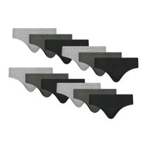 12 Cuecas Slip Básica Tradicional Lisa Selene Modelo Adulto Masculino