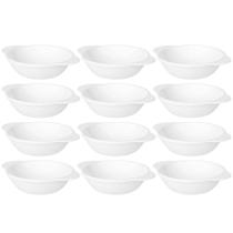 12 Cumbucas Brancas Coza Uno 100ml Plástica Bowl Tigela 11,5x9x2,5cm Cozinha Sobremesas