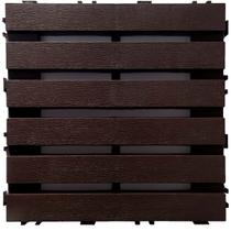 12 deck modular plastico textura madeira 30x30x2,5 cm maxx premium