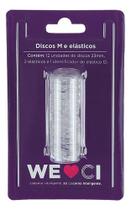 12 Discos Médio Transparente e 2 Elásticos Caderno Inteligente