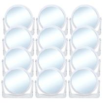 12 Espelhos de Mesa Giratório 12cm Dupla Face em Acrílico 12 Espelhos de Mesa Giratório 12cm Dupla Face em Acrílico