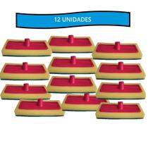 12 Esponjas Limpa Piso Azulejo Chão abrasivo Rodo outros