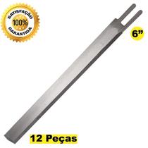 12 Facas 06 Polegadas Maq. Corte Cortar Tecido Molde Textil.