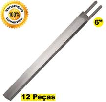 12 Facas 06 Polegadas Maq. Corte Cortar Tecido Molde Textil.