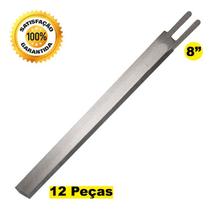 12 Facas 08 Polegadas Maq. Corte Cortar Tecido Molde Textil