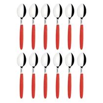12 Facas Churrasco Inox Vermelho Tramontina Ipanema