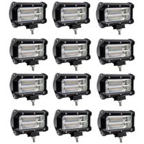 12 farol de milha led 10~30v 6000k 6480lm 72w 24 leds x 3w vpl-7343 -1005