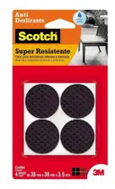 12 Feltro Scotch Resistente Anti Deslizante Redondo 38x3,5mm