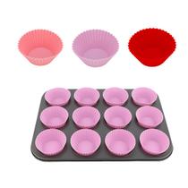 12 Forma Silicone Bolo Antiaderente Bolinho Empada Cupcake Mini 12 Cavidade Pão Mel Queijo