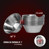 12 formas de empada 7x2,5 cm alumínio resistente forminha empadinha festas confeiteiro padaria