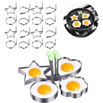 12 Formas P/ Omelete e Ovo Frito Inox Multiuso Antiaderente 12 Formas P/ Omelete e Ovo Frito Inox Multiuso Antiaderente