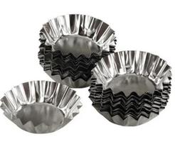 12 Forminha Empada Crespa (N2) 6,3cmX2cm Aluminio