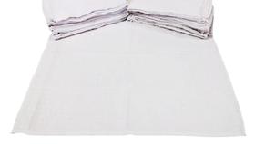 12 Fralda De Pano Quadriculada Branca 68x68cm Com Bainha