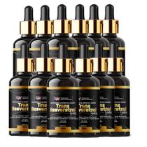 12 Frascos - Trans Resveratrol Americano + Ácido Hialurônico + Verisol