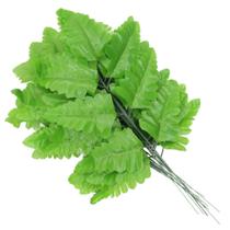 12 Galhos Samambaia Folha Artificial Talo Verde 46cm