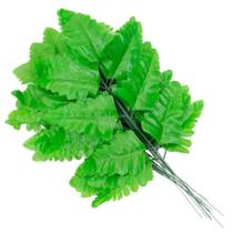 12 Galhos Samambaia Folha Artificial Talo Verde 46cm