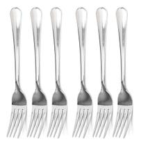 12 Garfos Aço Inox De Mesa Jantar Almoçar Comida Churrasco