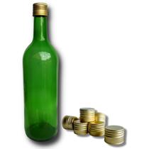 12 Garrafa de Vidro Vinho Verde 750ml C/Tampa e Lacre Licor - Vidro nobre