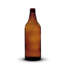 12 Garrafas de Vidro 600 ml Artesanal Ambar