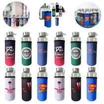 12 Garrafas de Vidro Com Alça Capinha Personalizada 400ml 12 Garrafas de Vidro Com Alça Capinha Personalizada 400ml
