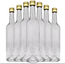 12 Garrafas de Vidro Transparente 750ml