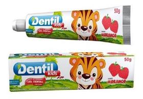 12 Gel Creme Dental Pasta De Dente Infantil Dentil Zoo