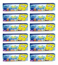 12 Gel Dental Dentil Kids Flúor Bob Esponja Bubble Gum