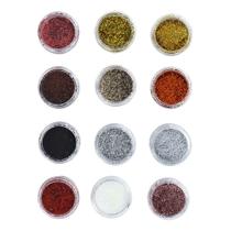 12 Glitter Encapsulado Flocado Pedrarias Caviar Strass Unhas