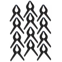 12 Grampos Multiuso Prendedor de Nylon 6 Pol Para Estúdio Fotográfico Brasfort