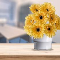12 Hastes de Gérbera Artificial em Várias Cores para Decoração de Interiores, Festas e Eventos - DE0825