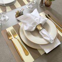 12 Jogo Americano Navy Alto Padrão Impermeável Pvc Bg Cho