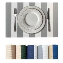 12 Jogo Americano Navy Alto Padrão Impermeável Pvc Vr