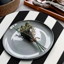 12 Jogo Americano Navy Alto Padrão Impermeável Redondo Br Pt 12 Jogo Americano Navy Alto Padrão Impermeável Redondo Br Pt