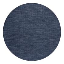 12 Jogo Americano Redondo Juta Azul - Impermeável Pvc