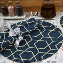 12 Jogo Americano Redondo Mesa Posta Sousplat Luxo Pvc M06