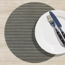 12 Jogo Americano Redondo Tela Trançado Trama Rústico MR 12 Jogo Americano Redondo Tela Trançado Trama Rústico MR