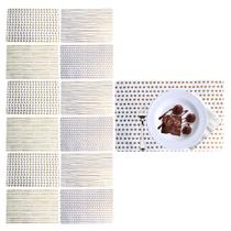 12 Jogos de Mesa Americano em PVC Retangular Para Prato 43cm